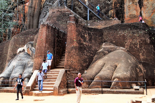 Sigiriya Sri Lanka, the ancient Lion Rock Fortress rising above lush green forests, featuring historic palace ruins and breathtaking panoramic views.